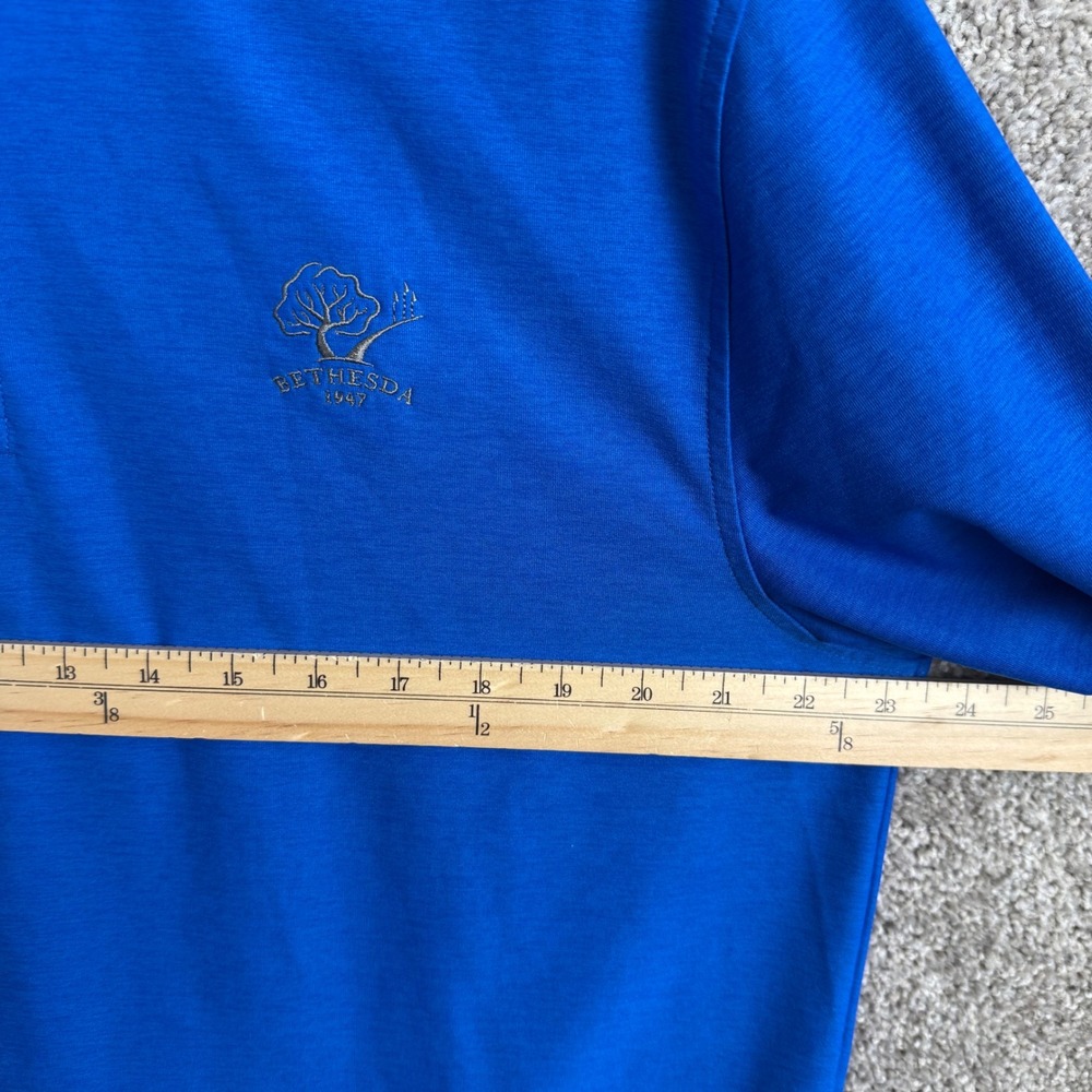 Under Armour Men's Long Sleeve Golf Polo Shirt Bethesda 1947 Blue Large - Picture 7 of 8